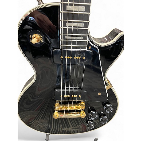 Used Epiphone Les Paul Custom Black Solid Body Electric Guitar