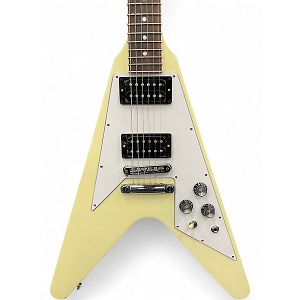 Used Gibson Flying V White Solid Body Electric Guitar