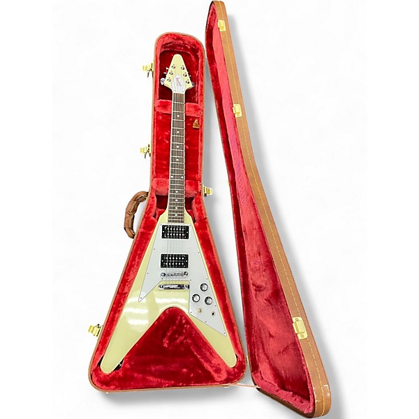 Used Gibson Flying V White Solid Body Electric Guitar