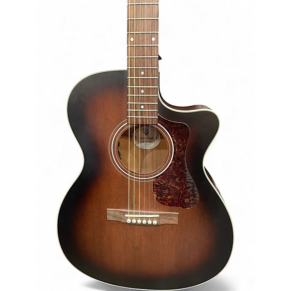 Used Guild OM-240CE 2 Tone Sunburst Acoustic Electric Guitar