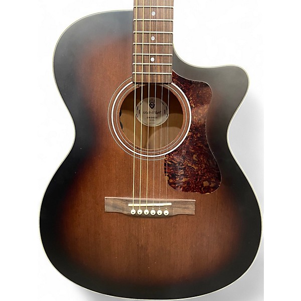 Used Guild OM-240CE 2 Tone Sunburst Acoustic Electric Guitar
