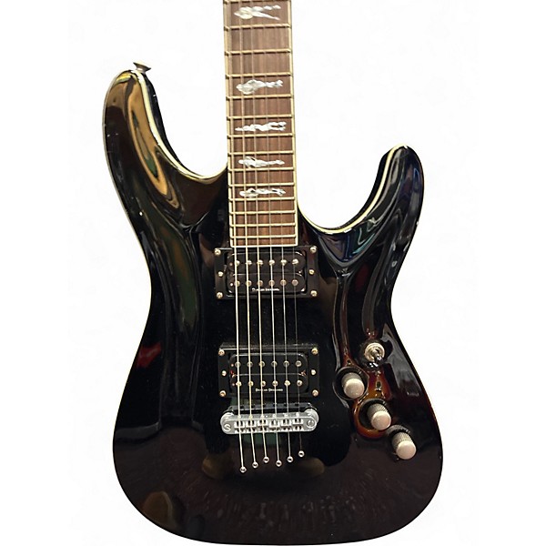 Used Schecter Guitar Research xxx Black Solid Body Electric Guitar