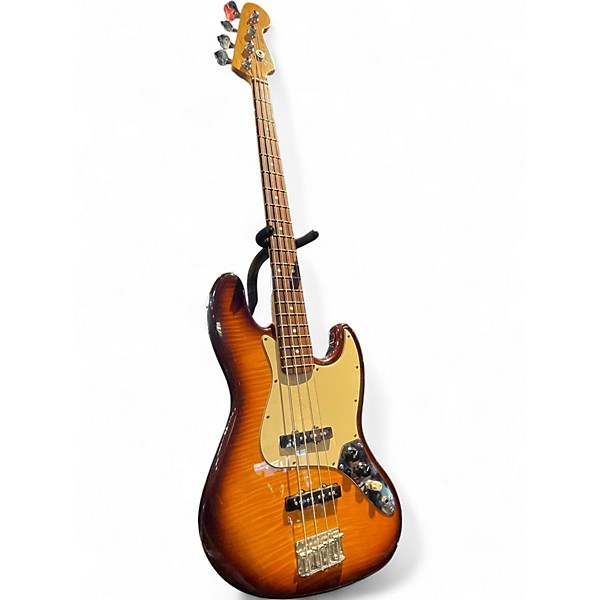 Used Fender PLAYER PLUS JAZZ AMBER BURST Electric Bass Guitar