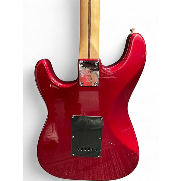 Used 2002 Squier Squier Standard Series HH Red Solid Body Electric Guitar