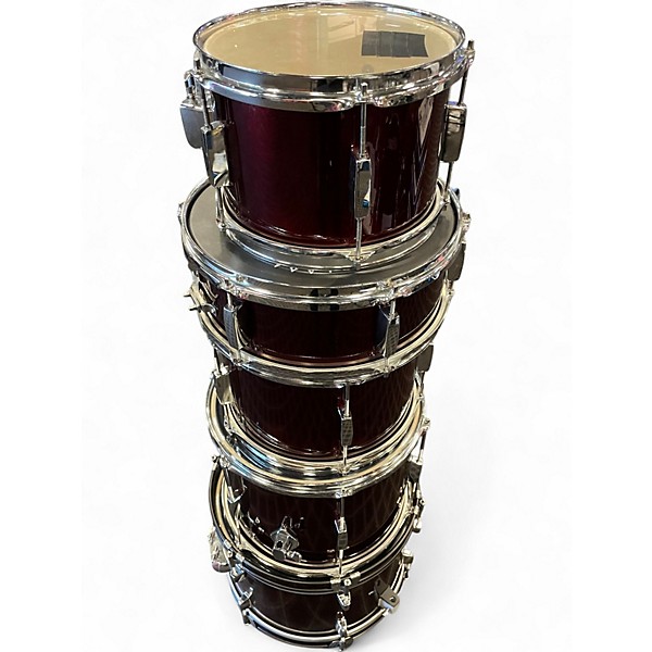 Used SPL 5 Piece JUNIOR KICKER Maroon Drum Kit