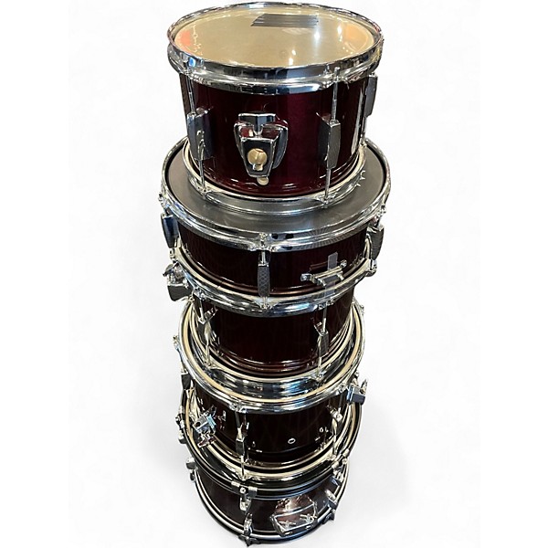 Used SPL 5 Piece JUNIOR KICKER Maroon Drum Kit