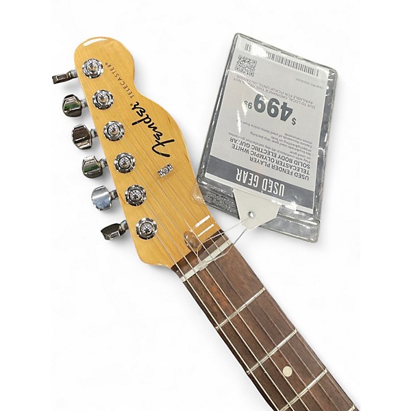 Used Fender Player Telecaster Olympic White Solid Body Electric Guitar