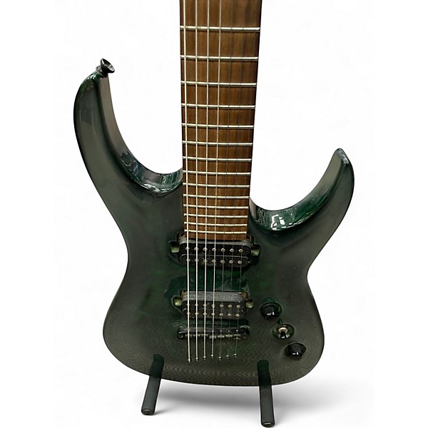 Used Douglas 7 STRING Green Solid Body Electric Guitar