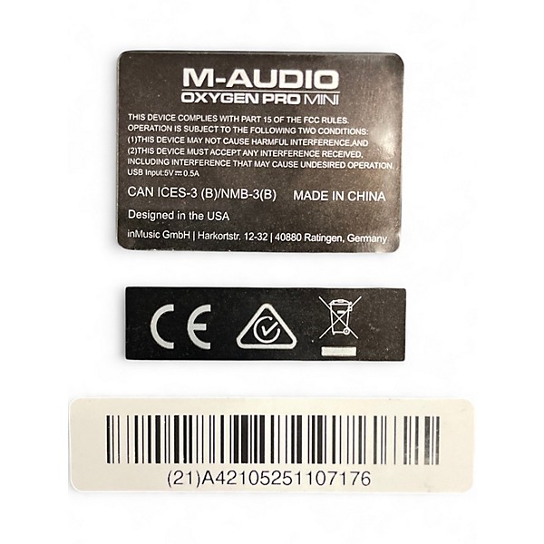 Used M-Audio oxygen pro mini MIDI Controller