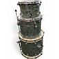 Used Ludwig 3 Piece Custom Classic Maple Mint Oyster Glass Glitter Drum Kit thumbnail