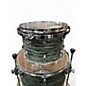 Used Ludwig 3 Piece Custom Classic Maple Mint Oyster Glass Glitter Drum Kit