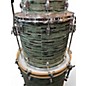 Used Ludwig 3 Piece Custom Classic Maple Mint Oyster Glass Glitter Drum Kit