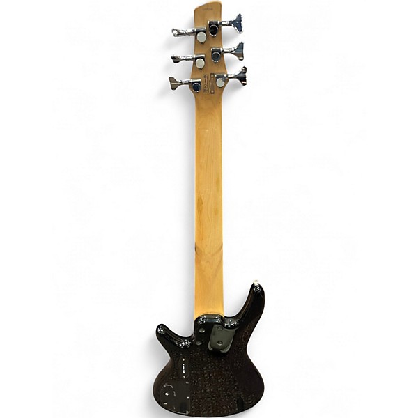 Used Ibanez GSR206 6 String Trans Black Electric Bass Guitar