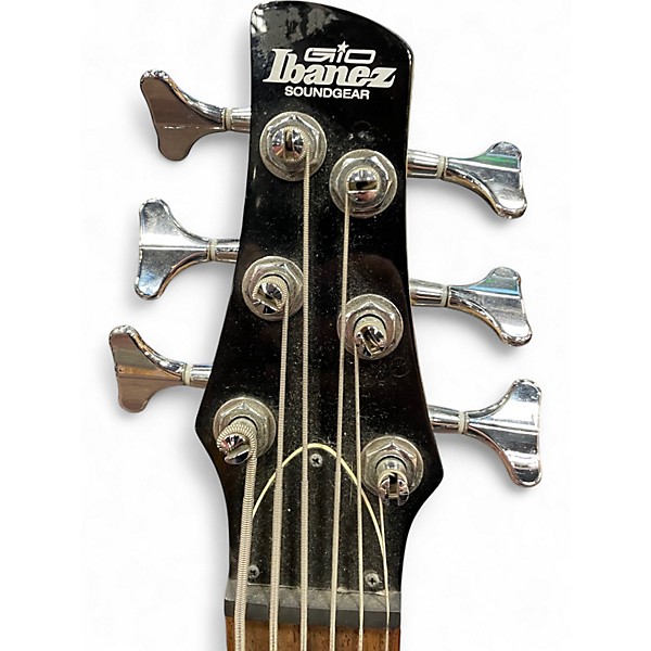 Used Ibanez GSR206 6 String Trans Black Electric Bass Guitar