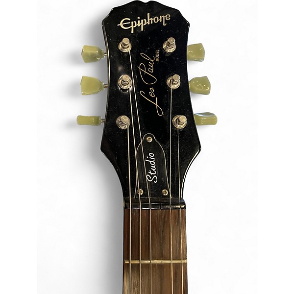 Used Epiphone Les Paul Studio Ebony Solid Body Electric Guitar