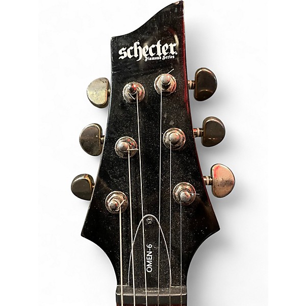 Used Schecter Guitar Research Omen 6 Black Solid Body Electric Guitar