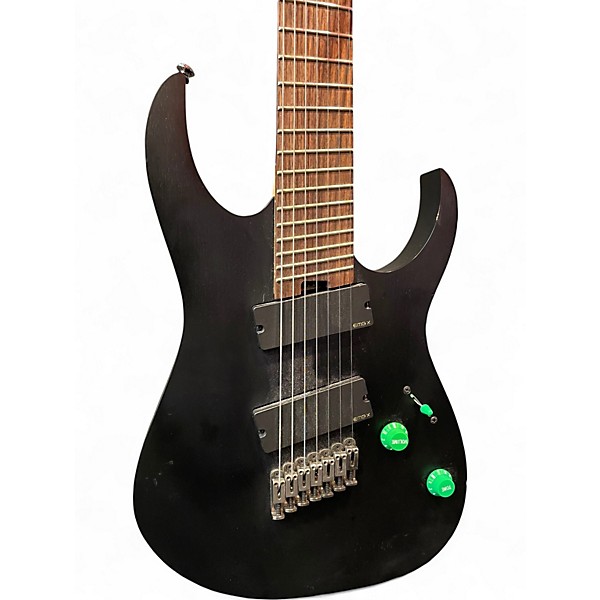 Used Ibanez RGIM7MH Flat Black Solid Body Electric Guitar