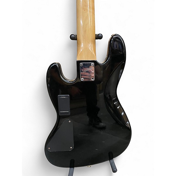 Used Squier Deluxe Jazz Bass Active V 5 String Black Electric Bass Guitar
