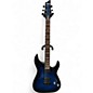 Used Schecter Guitar Research Omen Elite-6 See-Thru Blue Burst Solid Body Electric Guitar thumbnail