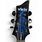 Used Schecter Guitar Research Omen Elite-6 See-Thru Blue Burst Solid Body Electric Guitar