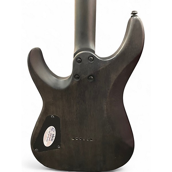 Used Schecter Guitar Research Omen Elite-6 See-Thru Blue Burst Solid Body Electric Guitar