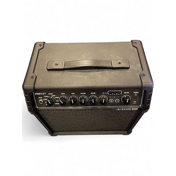 Used Line 6 Spider V 20 MkII 20w 1x8 Guitar Combo Amp