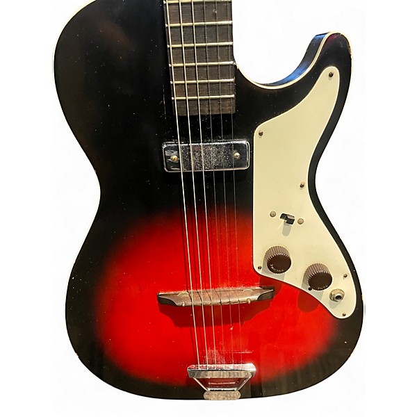 Vintage 1960s Harmony holiday 2 Color Sunburst Solid Body Electric Guitar