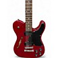 Used Fender JA90 Jim Adkins Thinline Telecaster Transparent Crimson Red Hollow Body Electric Guitar