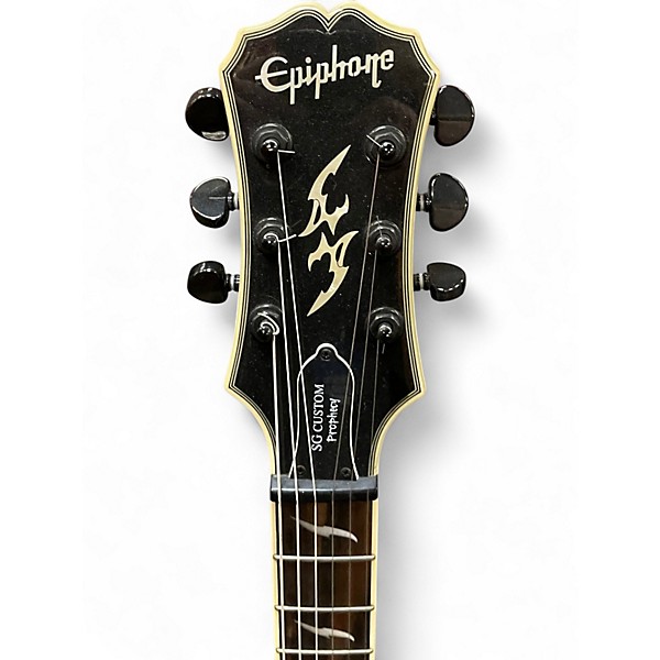 Used Epiphone SG Prophecy Custom GX Transparent Grey Bursrt Solid Body Electric Guitar