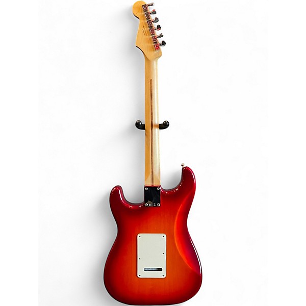 Used Fender Deluxe Stratocaster Plus Top IOS Aged Cherry Burst Solid Body Electric Guitar