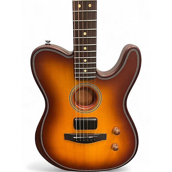 Used Fender acoustasonic standard telecaster honey burst Acoustic Electric Guitar