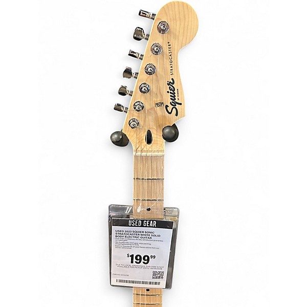 Used 2023 Squier SONIC STRATOCASTER White Solid Body Electric Guitar