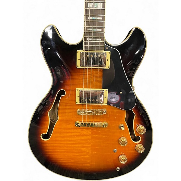 Used Ibanez JSM10 John Scofield Signature 2 Tone Sunburst Hollow Body Electric Guitar