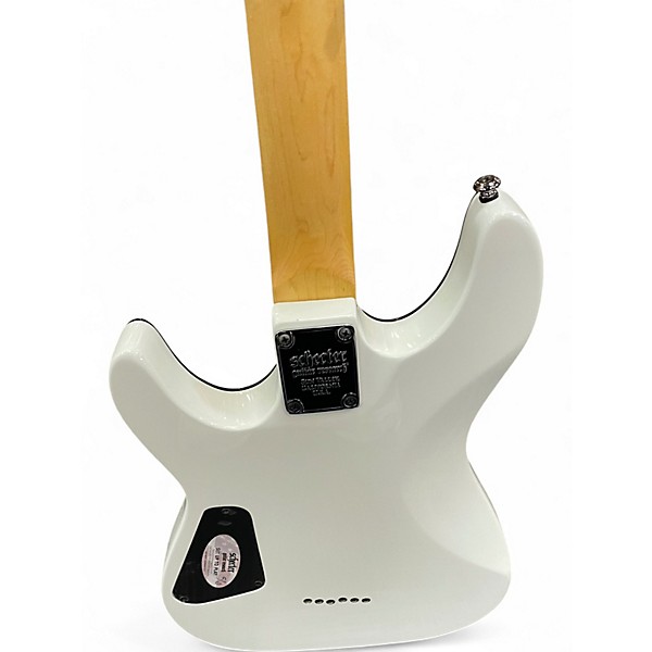 Used Schecter Guitar Research Omen 6 GLOSS WHITE Solid Body Electric Guitar