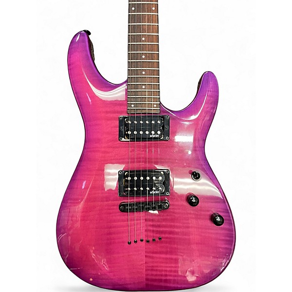 Used Schecter Guitar Research C6 Elite Trans Purple Solid Body Electric Guitar