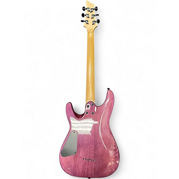 Used Schecter Guitar Research C6 Elite Trans Purple Solid Body Electric Guitar