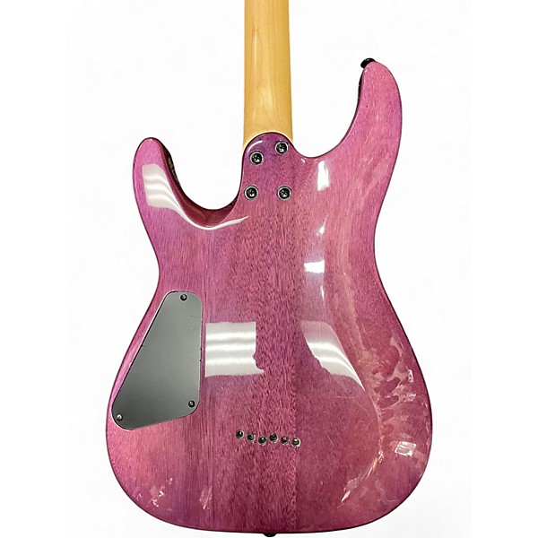 Used Schecter Guitar Research C6 Elite Trans Purple Solid Body Electric Guitar