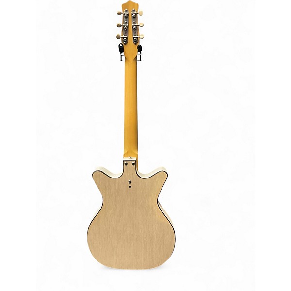 Vintage 1960s Danelectro Convertible White Acoustic Electric Guitar