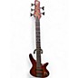 Used Ibanez SR505 5 String Brown Sunburst Electric Bass Guitar