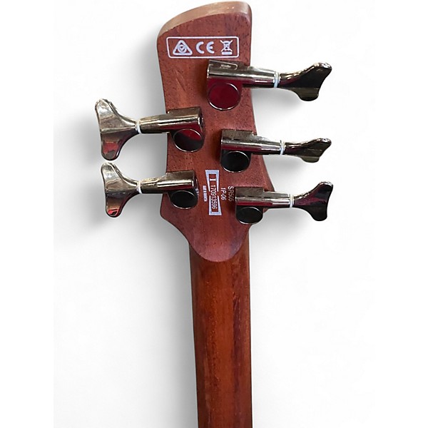 Used Ibanez SR505 5 String Brown Sunburst Electric Bass Guitar