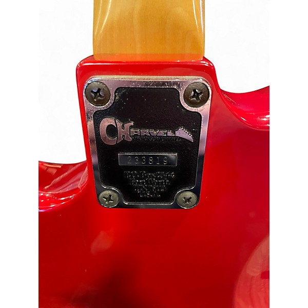 Vintage 1986 Charvel Model 3 Red Solid Body Electric Guitar