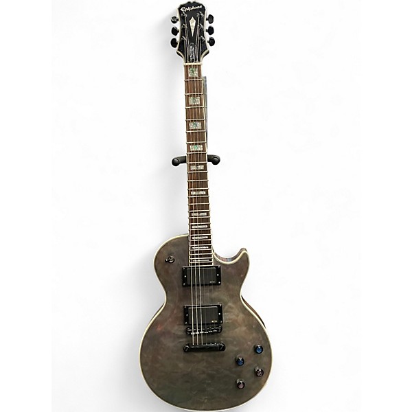 Used Epiphone Prophecy Les Paul Custom Plus TRANS BLACK Solid Body Electric Guitar