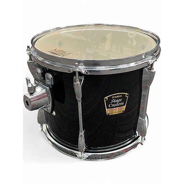 Used Yamaha 5 Piece Stage Custom Advantage Black Drum Kit
