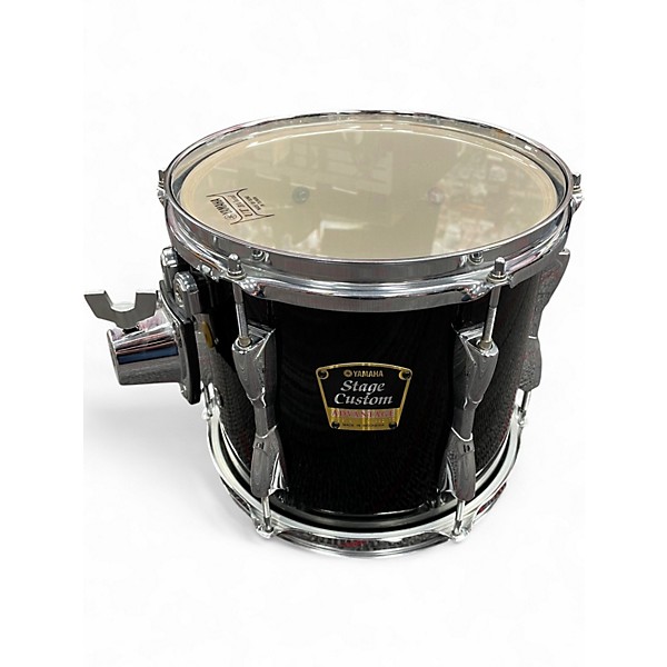 Used Yamaha 5 Piece Stage Custom Advantage Black Drum Kit