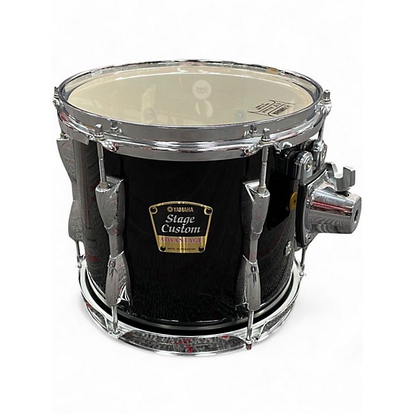 Used Yamaha 5 Piece Stage Custom Advantage Black Drum Kit