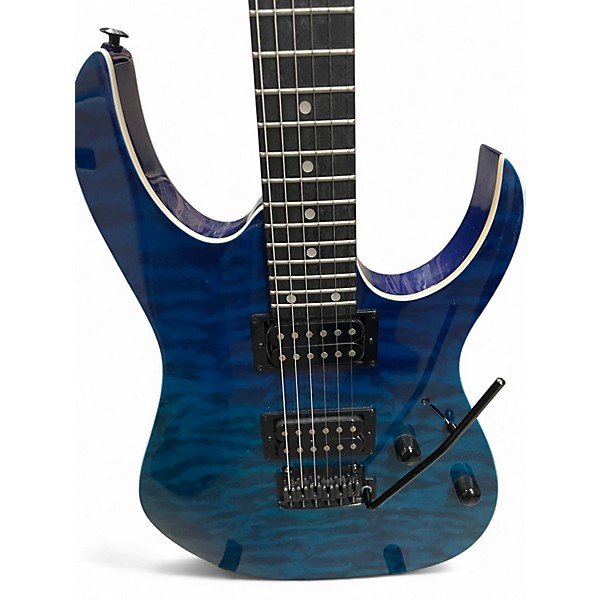 Used Ibanez  GRG120QASP Blue Solid Body Electric Guitar