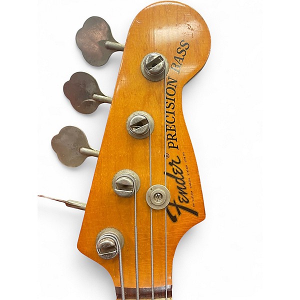 Vintage 1973 Fender Precision Bass Three Color Sunburst Electric Bass Guitar