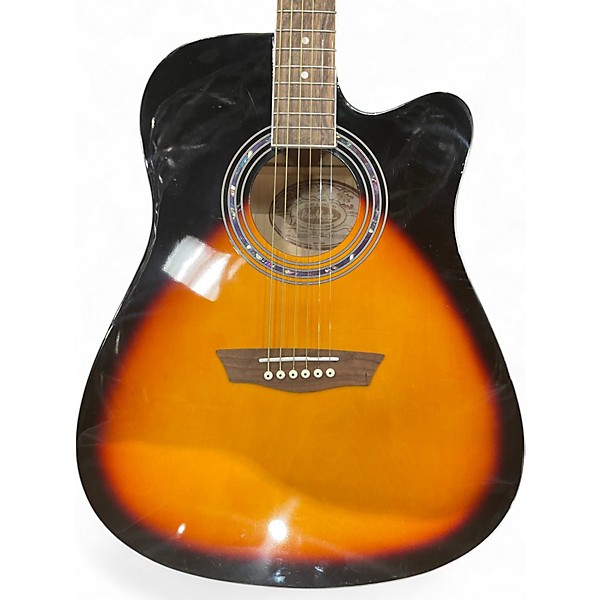Used Washburn WA90CE Vintage Sunburst Acoustic Electric Guitar