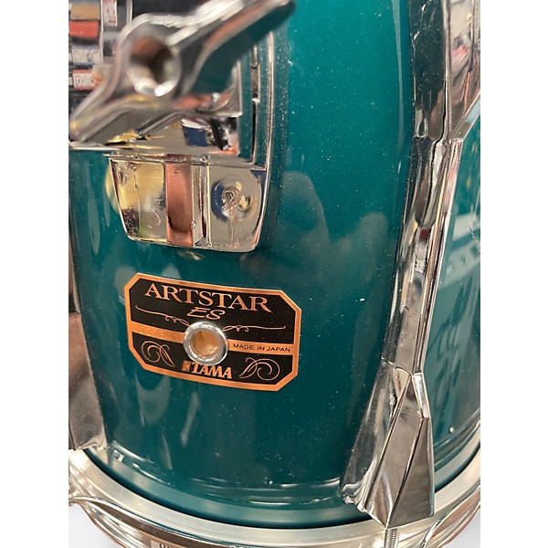 Used TAMA 9 Piece ARTSTAR Metallic Aqua Marine Drum Kit