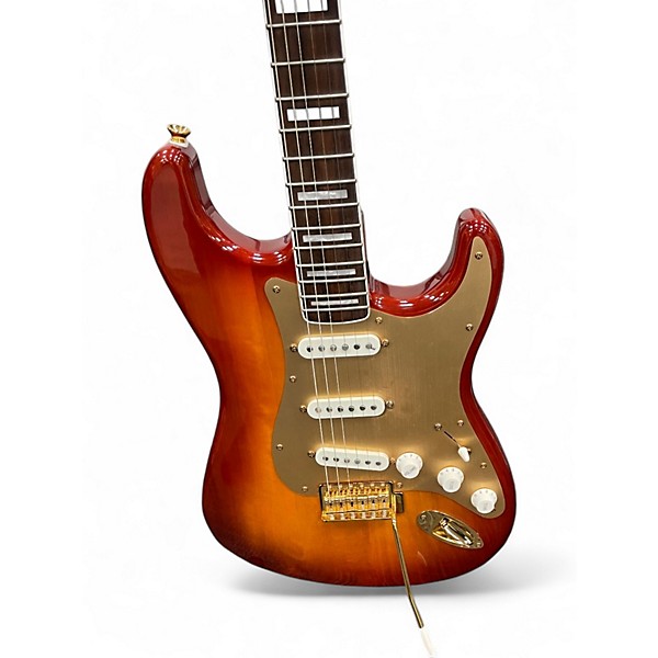 Used Squier 40th Anniversary Stratocaster 2 Tone Sunburst Solid Body Electric Guitar